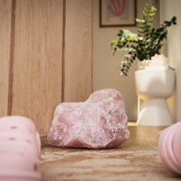 rose quartz rough - XL