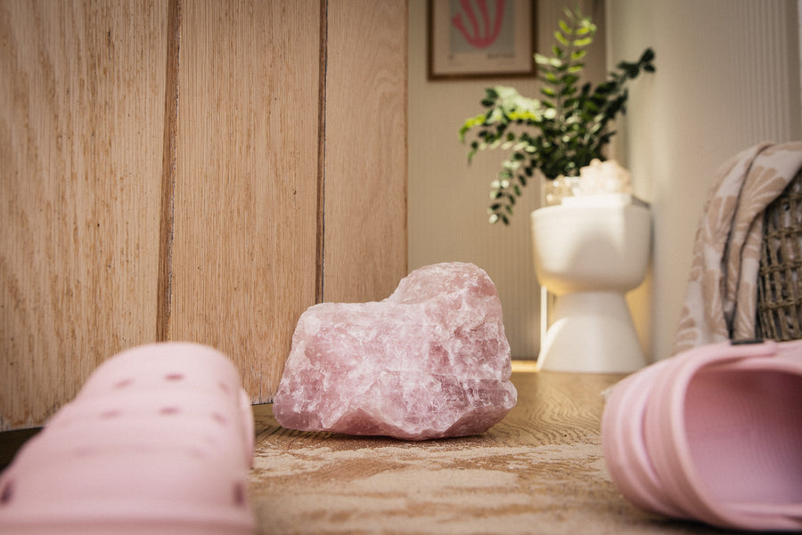 rose quartz rough - XL