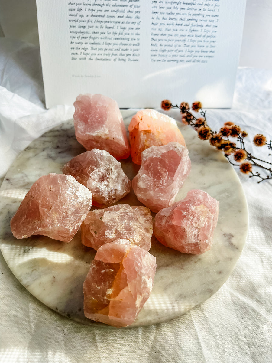 rose quartz rough