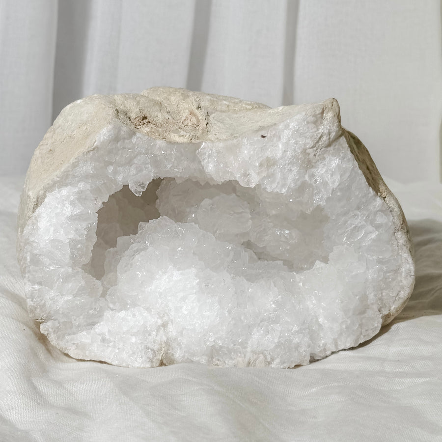 clear quartz geode HALF - 7A (matches with 7B)