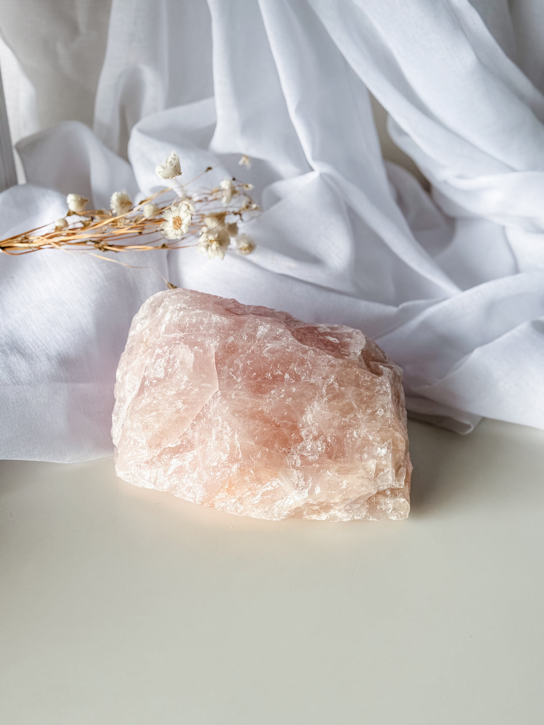 rose quartz rough - XL